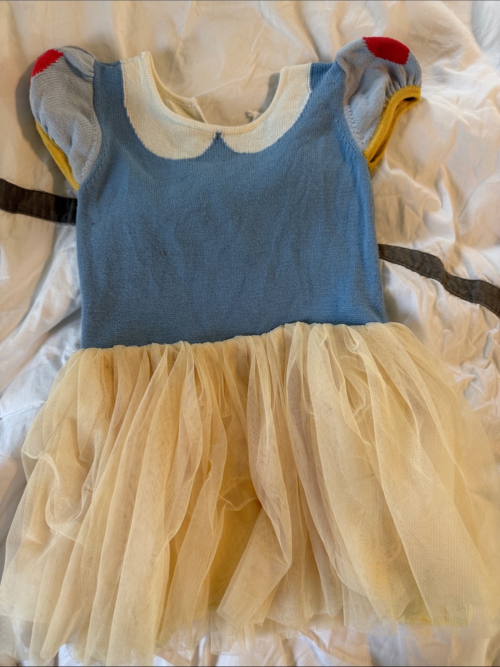 Bay Gap / Disney. Snow White dress  Blue & Cream Tulle Dress with Red Accent